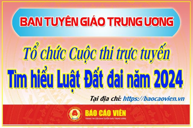 Cuộc thi trực tuyến tìm hiểu Luật đất đai, năm 2024