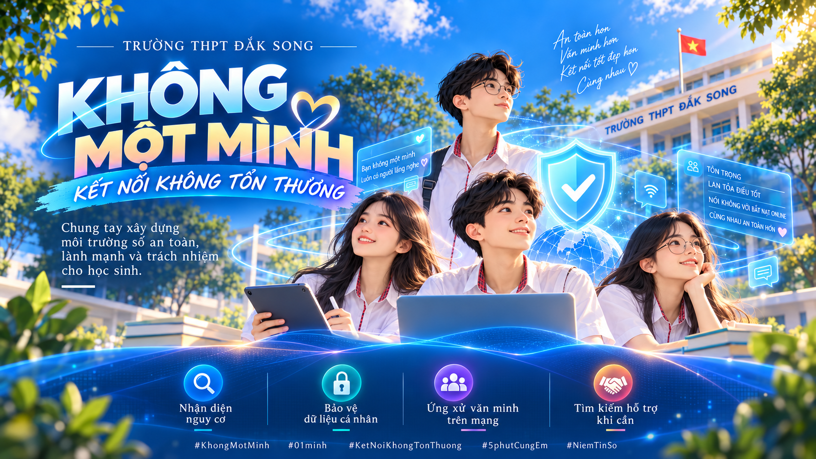 TRƯỜNG THPT ĐẮK SONG PHÁT ĐỘNG CHIẾN DỊCH “KHÔNG MỘT MÌNH” NĂM 2026