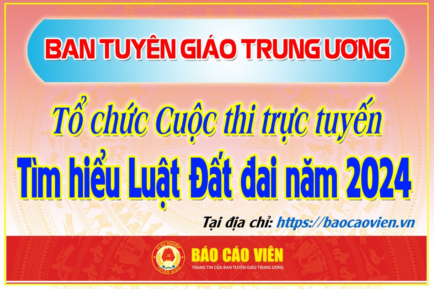 Cuộc thi trực tuyến tìm hiểu Luật đất đai, năm 2024